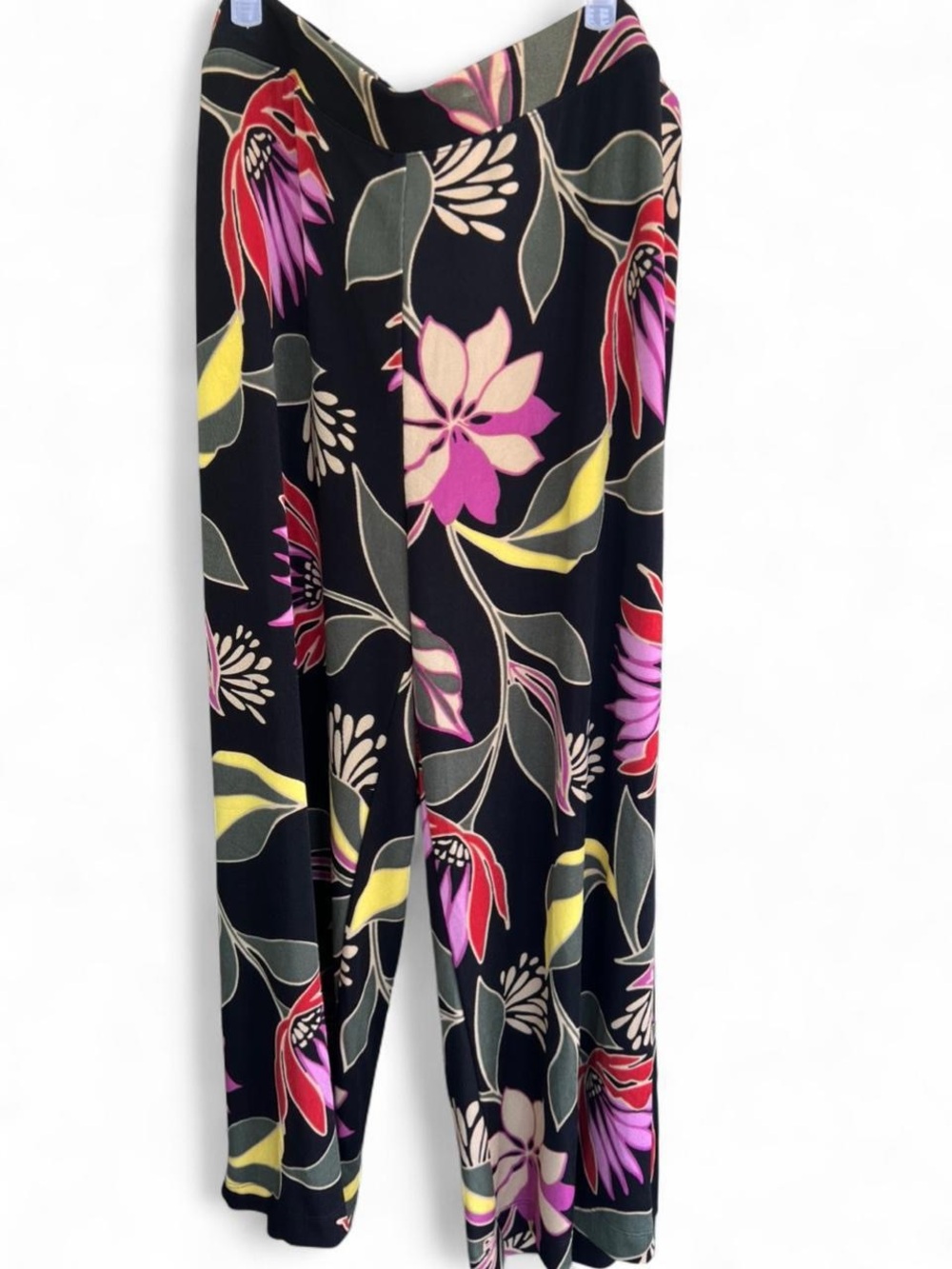 Chico’s Travelers Floral Print Pull On Wide Leg Pants XL - Picture 4 of 7